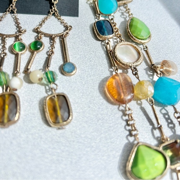 Chico's gold and jewel-toned bracelet and earrings set! - Picture 3 of 4